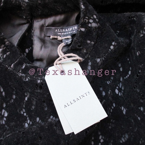 NWT ALLSAINTS Camila Lace Midi Dress US 0 - Picture 13 of 13